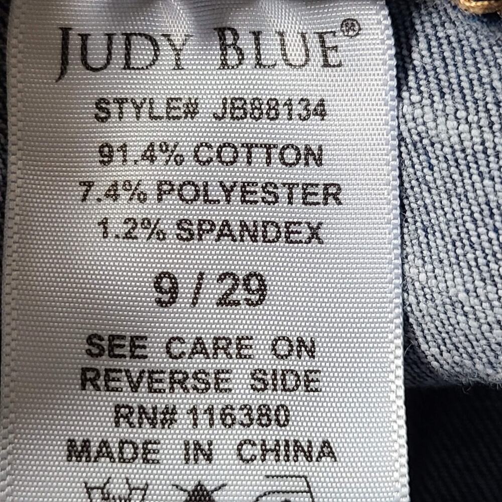 JUDY BLUE Skinny Fit Patch Pocket Stretch Button‎ Fly Jeans JB88134 Women's 9/29 - Picture 10 of 11